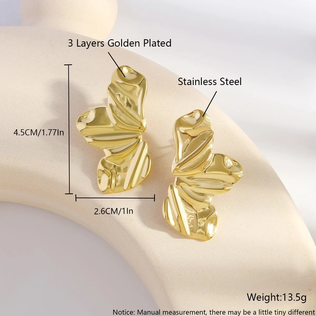 Sculptural Leaf Earrings