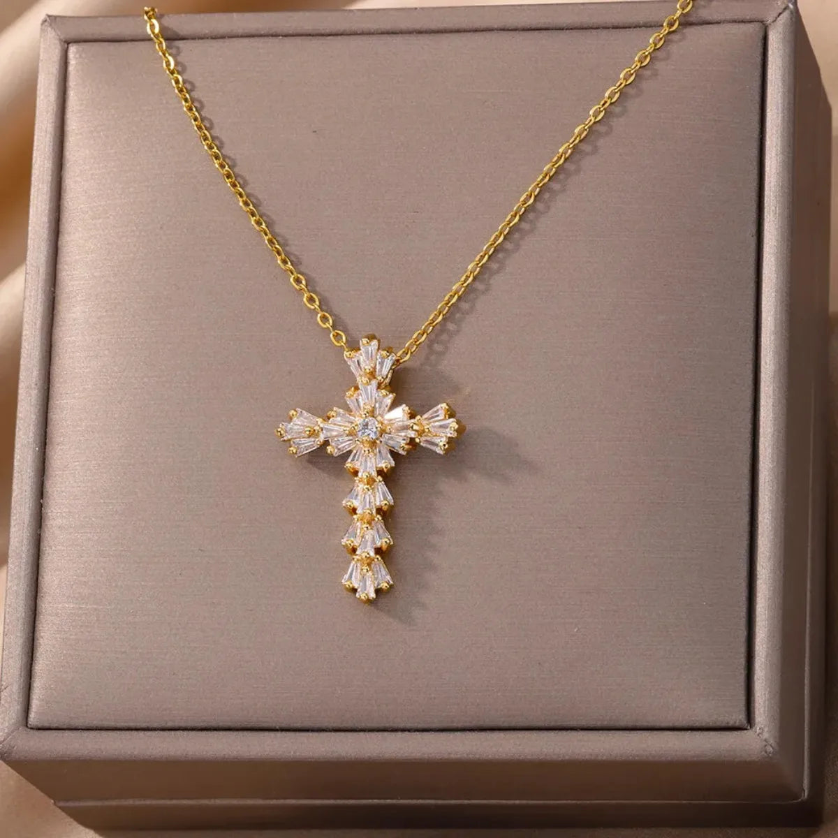 Radiant Cross Necklace