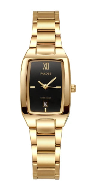 Fakoss Black & Gold Watch