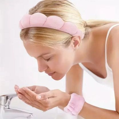 Soft Spa Headband & Wrist Set