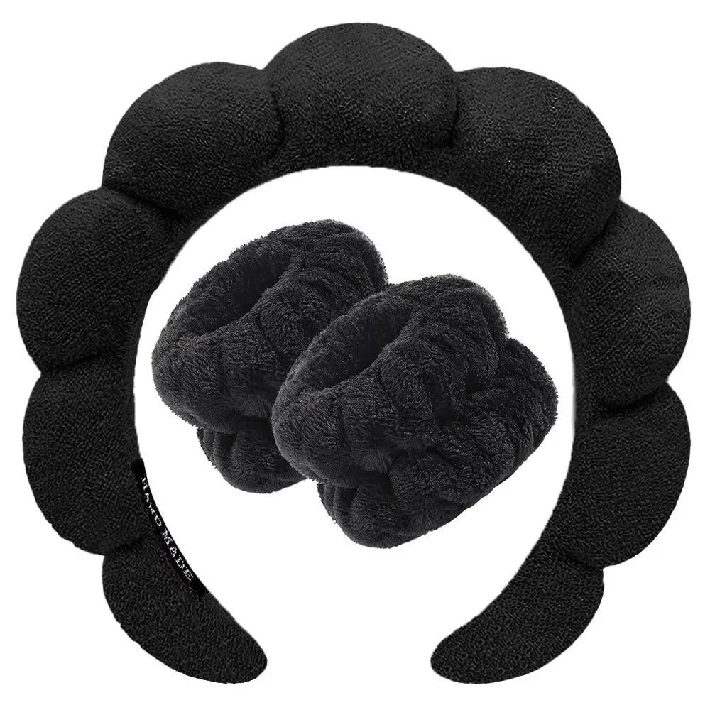 Soft Spa Headband & Wrist Set