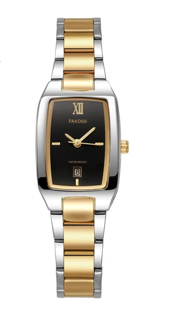 Fakoss Black & Gold Watch