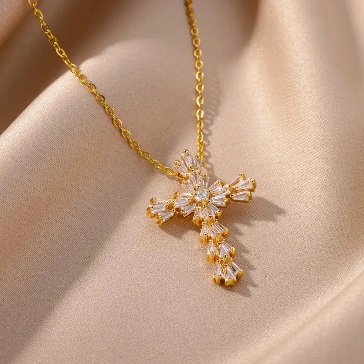 Radiant Cross Necklace