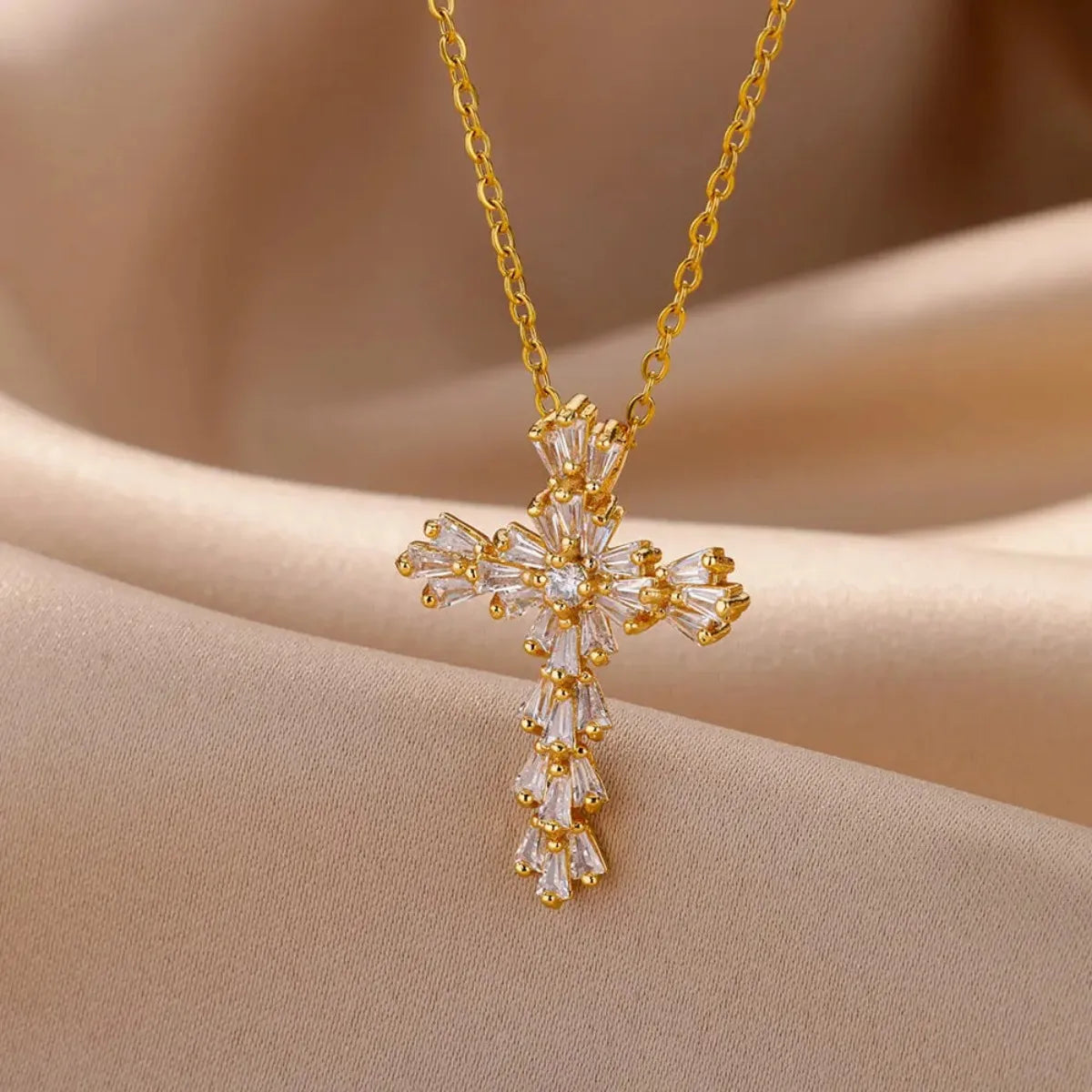 Radiant Cross Necklace
