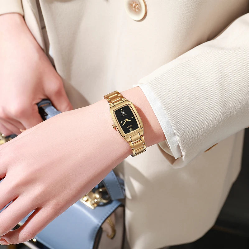 Fakoss Black & Gold Watch