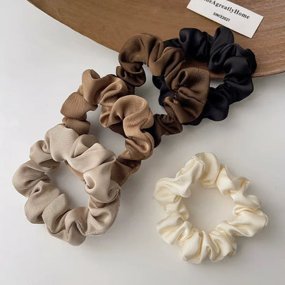 Neutral Satin Hair Scrunchie Set