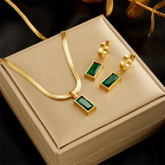 Golden Emerald Set