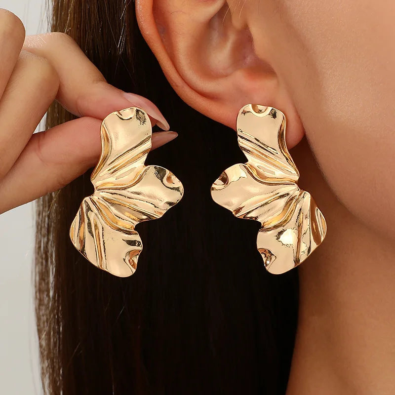 Sculptural Leaf Earrings