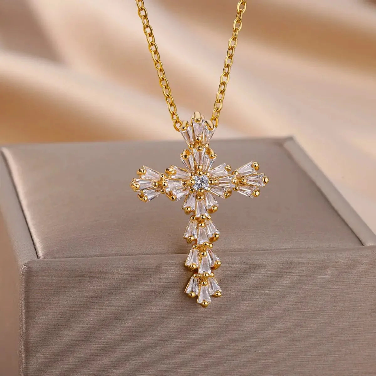 Radiant Cross Necklace